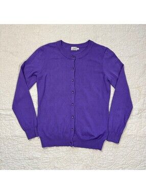 Cielo Purple Button Up Cardigan Size Large